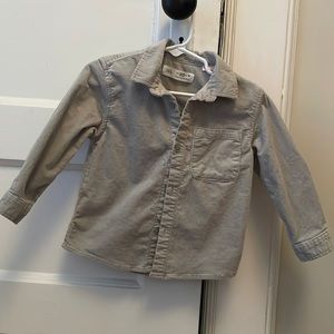Zara Corduroy Sage green shirt/Shacket 18-24 months